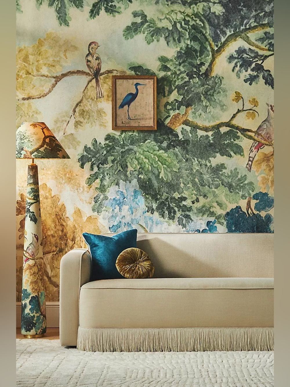New Anthropologie Home Decor JUDARN Floral Wall Art Mural Wallpaper